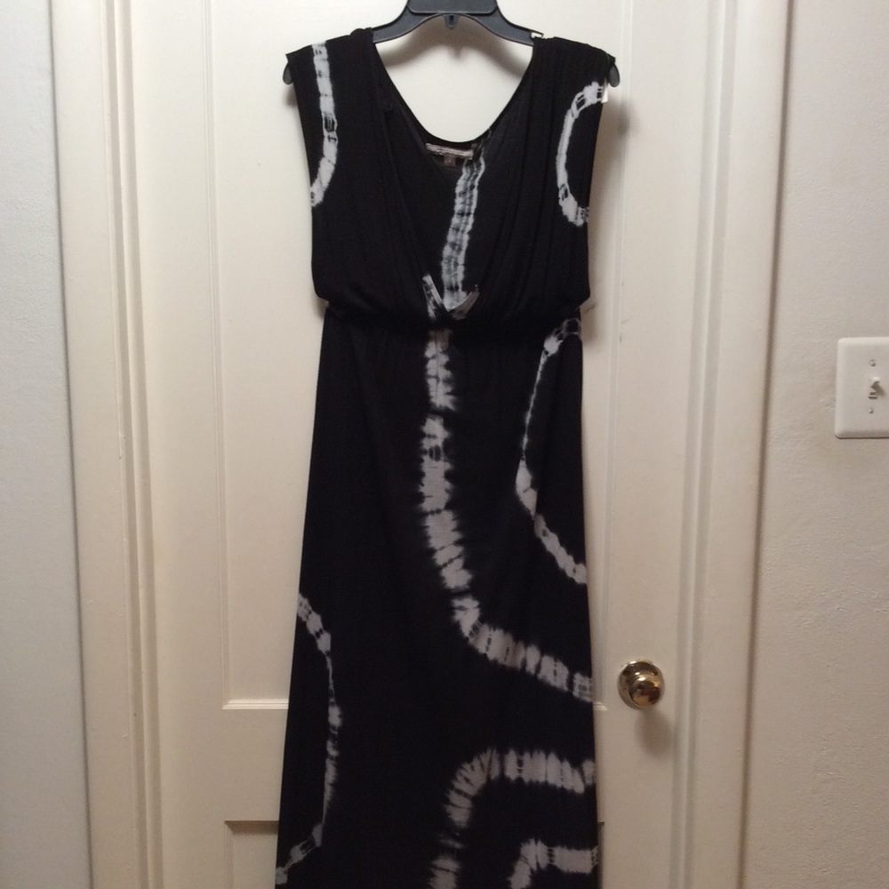 Tie Dye Wrap Bodice Maxi Dress